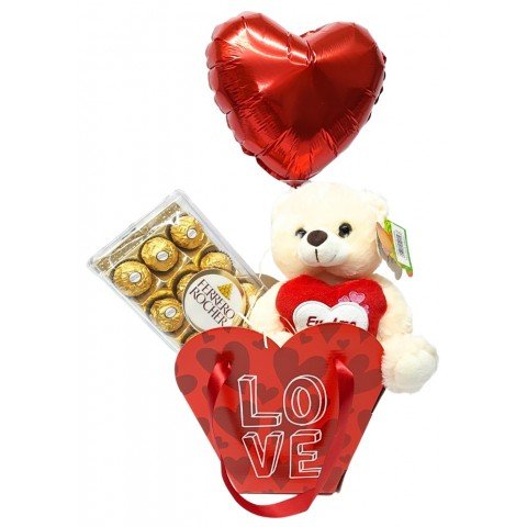 Mimo Love (Pelúcia + Chocolate + Balão)